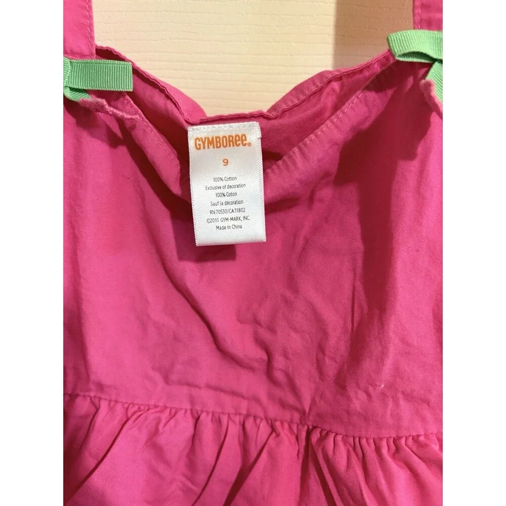 Gymboree Girls Tank Sz 9 Pink Tulip Petal Tank Top Ruffled Tier Summer Bright
